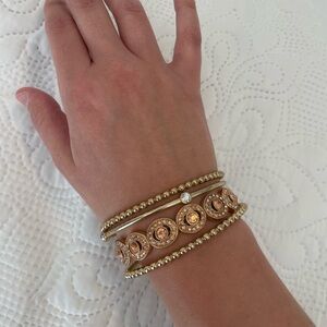 Gold bangle bracelets (4)